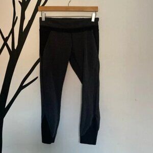 Lululemon capri leggings in charcoal and black
